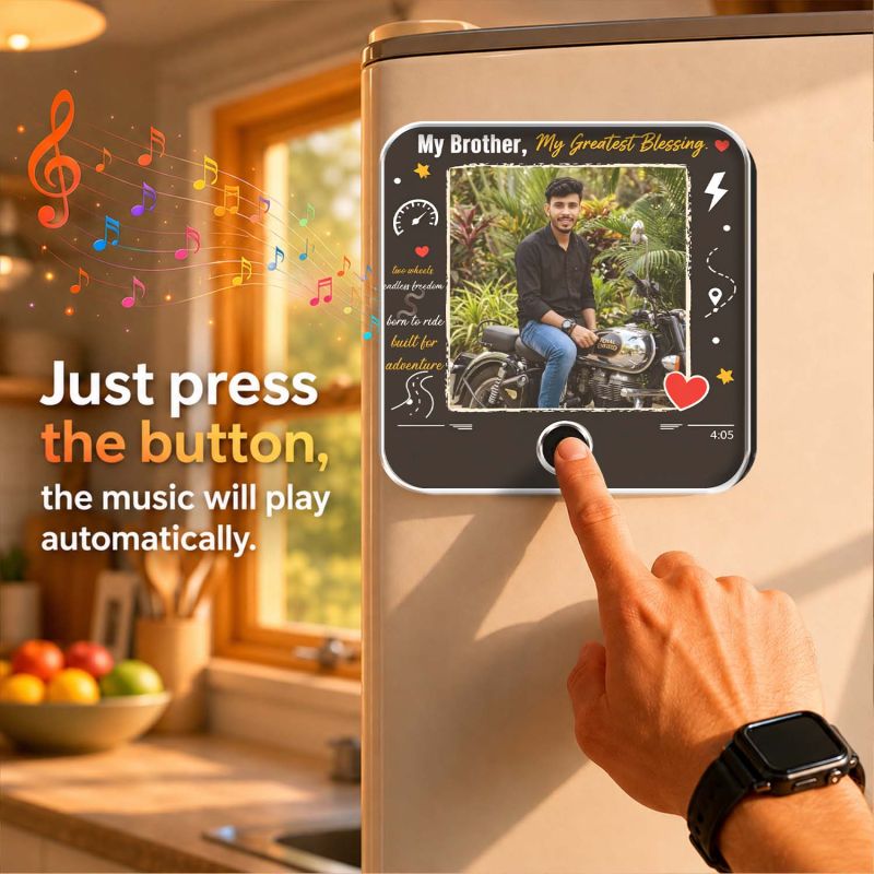 Personalized Gift for Brother, Custom Musical Fridge Magnet My Brother My Greatest Blessing Keepsake, Birthday Gift for Brother, Emotional & Meaningful Gift for Brother from Sister